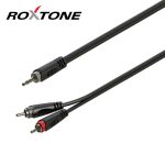   Roxtone 3,5mm sztereó jack - 2 x RCA szerelt kábel 1 méter