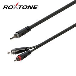 Roxtone 3,5mm sztereó jack - 2 x RCA szerelt kábel 6 méter