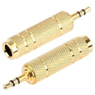 3,5mm Jack - 6,3mm jack átalakító (aranyozott)