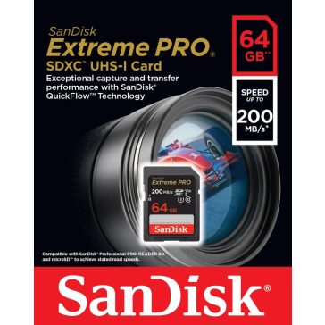 SanDisk 64Gb 4K Extreme PRO SDXC kártya