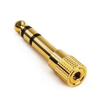 6,35mm Jack - 3,5mm jack átalakító (aranyozott)