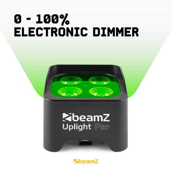 BeamZ BBP90 RGB-UV (4x4W) LED DMX akkumulátoros reflektor + IR távirányító