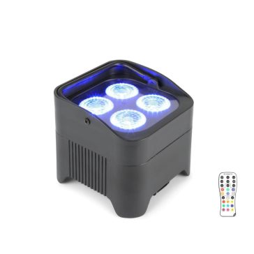   BeamZ BBP94 RGBAW-UV (4x10W) LED DMX akkumulátoros reflektor + IR távirányító