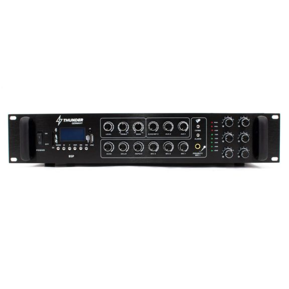 Thunder BSP200 6 csatornás / 6 zónás 100V ERŐSÍTŐ (200W) + Bluetooth + FM