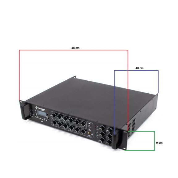 Thunder BSP200 6 csatornás / 6 zónás 100V ERŐSÍTŐ (200W) + Bluetooth + FM