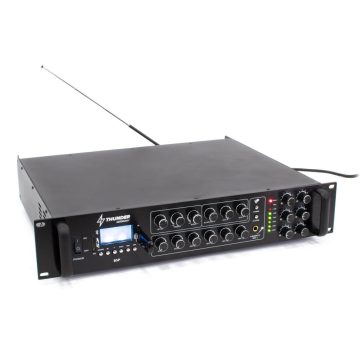   Thunder BSP650 6 csatornás / 6 zónás 100V ERŐSÍTŐ (650W) + Bluetooth + FM