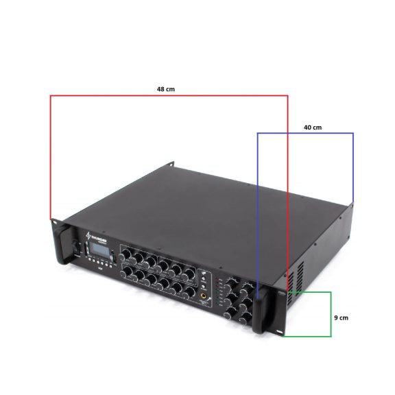 Thunder BSP650 6 csatornás / 6 zónás 100V ERŐSÍTŐ (650W) + Bluetooth + FM