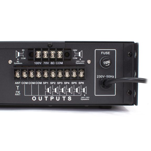 Thunder BSS120 5 csatornás / 6 zónás 100V ERŐSÍTŐ (120W) + Bluetooth + FM