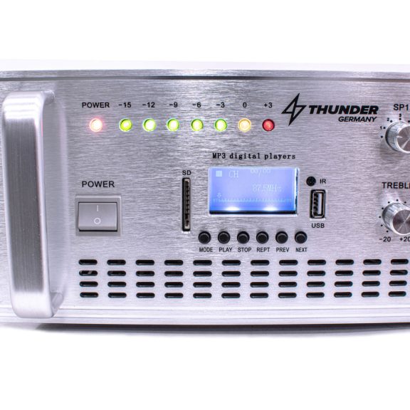 Thunder BSX1000 5 csatornás / 8 zónás 100V ERŐSÍTŐ (1000W) + Bluetooth + FM