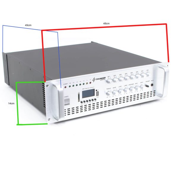Thunder BSX1000 5 csatornás / 8 zónás 100V ERŐSÍTŐ (1000W) + Bluetooth + FM
