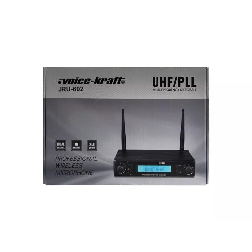 Voice-Kraft JRU-602/HT-51C/LT-11A/PT-51C UHF mikrofon szett, kézi és csíptetős mikrofonnal