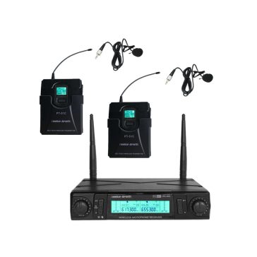   Voice-Kraft JRU-602/LT-4A/PT-51C UHF zsebadós mikrofon szett 2 db csíptetős mikrofonnal