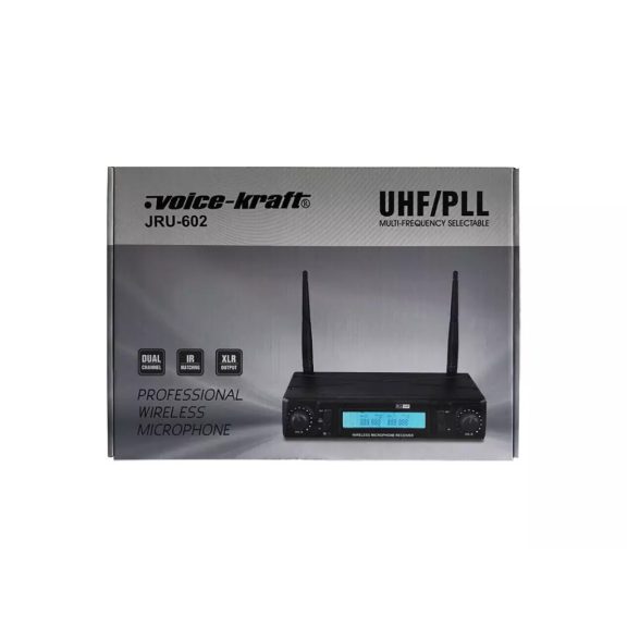 Voice-Kraft JRU-602/LT-4A/PT-51C UHF zsebadós mikrofon szett 2 db csíptetős mikrofonnal