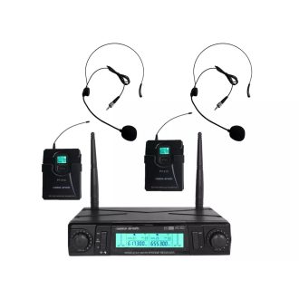   Voice-Kraft JRU-602/HT-11A/PT-51C UHF zsebadós mikrofon szett 2 db fejmikrofonnal