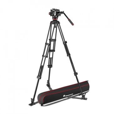   Manfrotto MVK504XTWINGA fluid videó fej alu ikerlábas állvánnyal földterpesszel