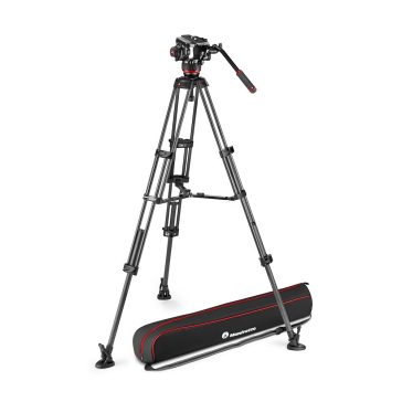   Manfrotto MVK504XTWINMC fluid videó fej karbon ikerlábas állvánnyal, középterp. 