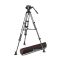 Manfrotto MVK504XTWINMC fluid videó fej karbon ikerlábas állvánnyal, középterp. 
