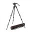 Manfrotto MVK608CTALL Nitrotech 608 video fej + 536 magas CF állvány, szimpla láb