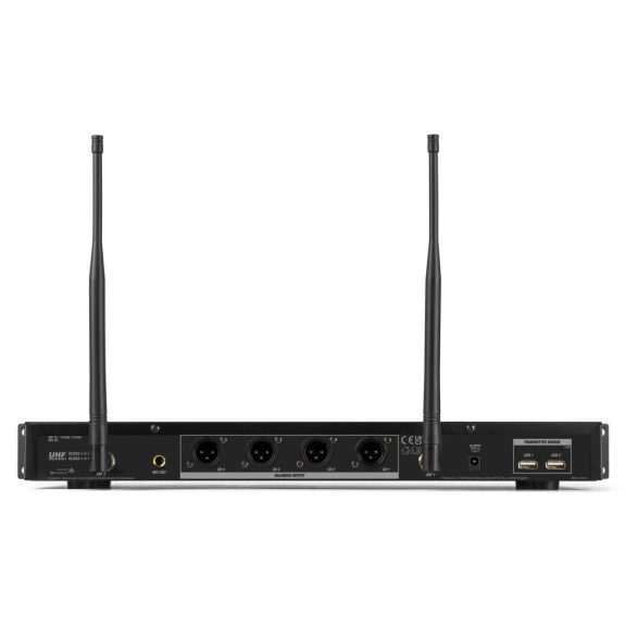 Power Dynamics PD524B UHF vezeték nélküli mikrofonkészlet + 4 db fejmikrofon szett