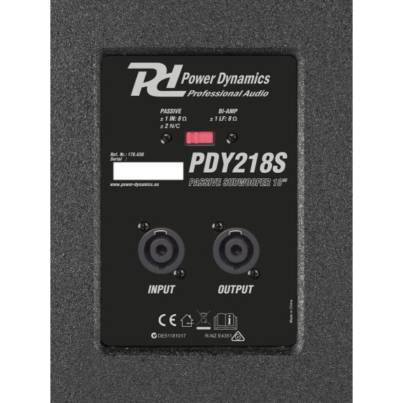 Power Dynamics PDY218S Passzív mélyláda, 18″ 1000W