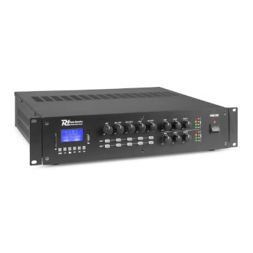   Power Dynamics PRM1202, 100V erősítő (2x120W) 2 zónás, (MP3, BLUETOOTH)
