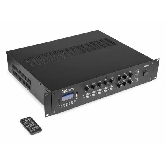 Power Dynamics PRM1202, 100V erősítő (2x120W) 2 zónás, (MP3, BLUETOOTH) Power Dynamics PRM1202, 100V erősítő (2x120W) 2 zónás, (MP3, BLUETOOTH)