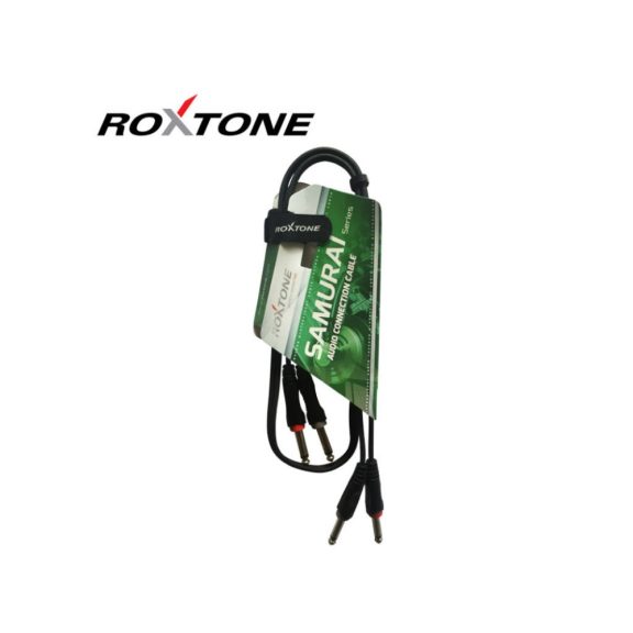 Roxtone 2x 6,35mm Jack-2x 6,35mm Jack szerelt jelkábel 1m (RACC100L1)