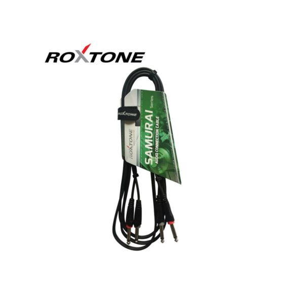 Roxtone 2x 6,35mm Jack-2x 6,35mm Jack szerelt jelkábel 3m (RACC100L3)