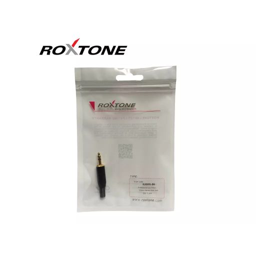 Roxtone RJ089S-BG Sztereo 3.5 aranyozott jack dugó (fekete)