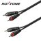 Roxtone 2 RCA - 2 RCA 1m szerelt prémium kábel (SACC130L1)