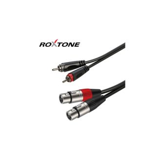  Roxtone 2x XLR alj - 2x RCA dugó szerelt kábel 1m (SACC170L1)