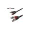 Roxtone 2x XLR alj - 2x RCA dugó szerelt kábel 3m (SACC170L3)
