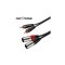 Roxtone 2x XLR dugó - 2x RCA dugó szerelt kábel 3m (SACC190L3)