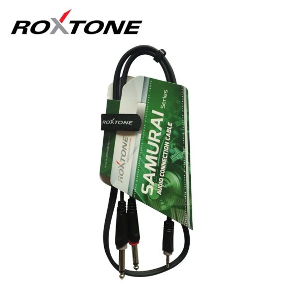 Roxtone 3,5mm Jack-2x 6,35mm Jack szerelt jelkábel 1m (SAYC130L1)