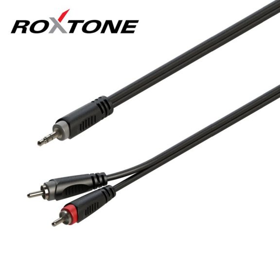 Roxtone 3,5mm sztereó jack - 2 x RCA szerelt kábel 1 méter (SAYC150L1) Roxtone 3,5mm sztereó jack - 2 x RCA szerelt kábel 1 méter (SAYC150L1)