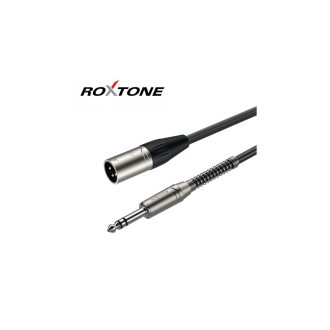   Roxtone 6,3mm sztereó Jack - XLR dugó (papa) kábel 5m (SMXJ260L5)