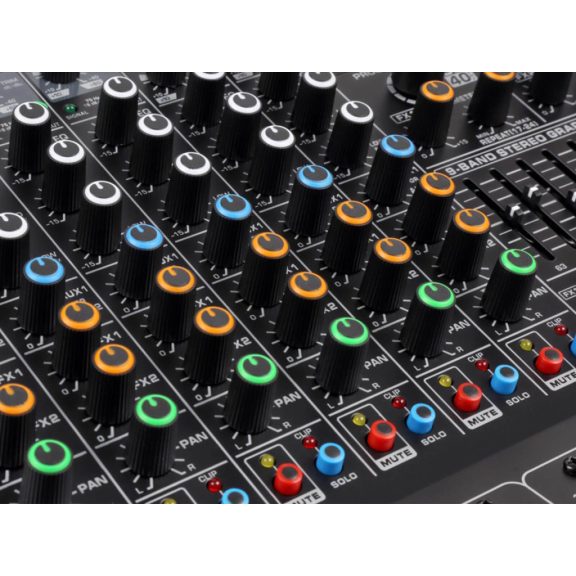 Power Dynamics PDM-S1604A(2x700W) 16 csatornás zenekari keverőerősítő, Bluetooth + Effekt + REC