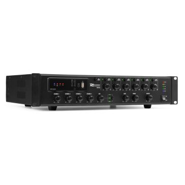   Power Dynamics PMP480 4 csatornás/6 zónás 100V erősítő (480W)+Bluetooth + FM + MP3