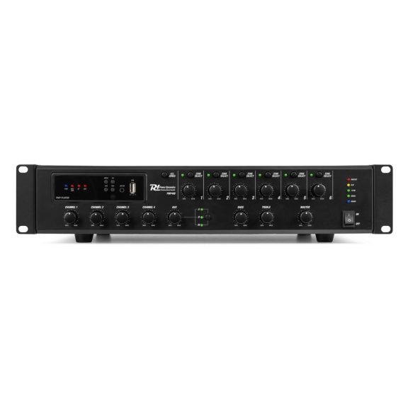 Power Dynamics PMP480 4 csatornás/6 zónás 100V erősítő (480W)+Bluetooth + FM + MP3 Power Dynamics PMP480 4 csatornás/6 zónás 100V erősítő (480W)+Bluetooth + FM + MP3