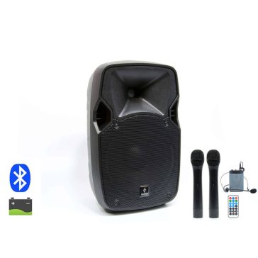   Thunder ACCU-10 PLUS 400W akkumulátoros hordozható hangfal (3xMik + MP3 + Bluetooth + FM)