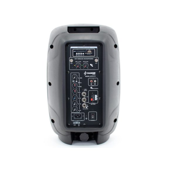 Thunder ACCU-10 PLUS 400W akkumulátoros hordozható hangfal (3xMik + MP3 + Bluetooth + FM) Thunder ACCU-10 PLUS 400W akkumulátoros hordozható hangfal (3xMik + MP3 + Bluetooth + FM)