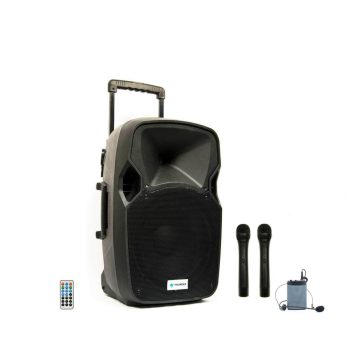   Thunder ACCU-12 PLUS 600W akkumulátoros hangfal (3xMik + MP3 + Bluetooth + FM)