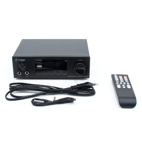 Thunder AHK-320BT karaoke hifi erősítő 2x100W (Optikai, FM, Bluetooth)