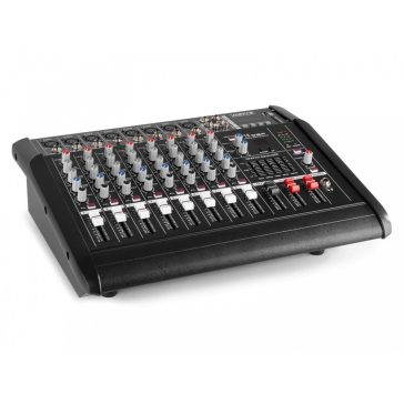   Vonyx AM8A 2x500W, 8 csatornás keverőerősítő + MP3 + Bluetooth + Effekt