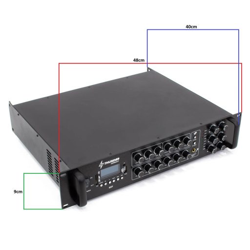 Thunder BSP300 6 csatornás / 6 zónás 100V ERŐSÍTŐ (300W) + Bluetooth + FM