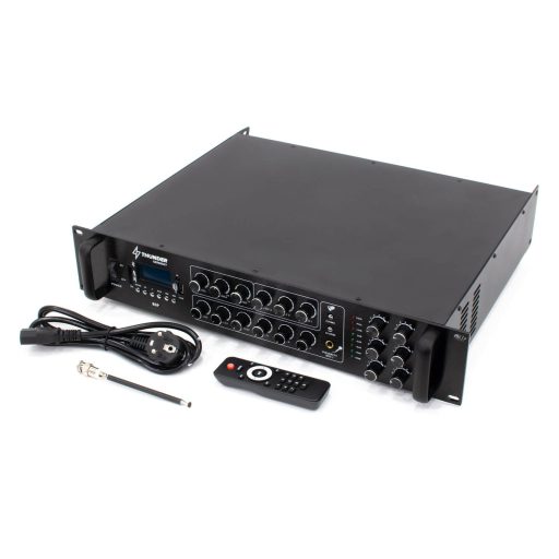 Thunder BSP400 6 csatornás / 6 zónás 100V ERŐSÍTŐ (400W) + Bluetooth + FM