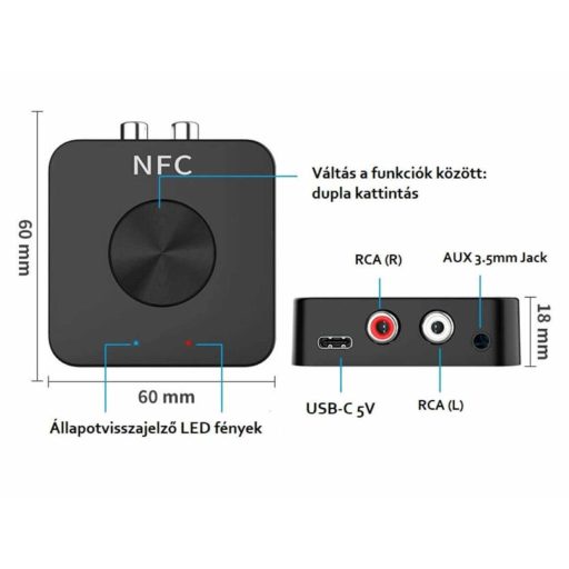 Thunder BTC-21, Bluetooth 5.0 adó-vevő