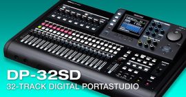 Tascam DP-32SD digitális Portastúdió, 8 sáv felvétel és 32 lejátszás 