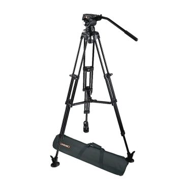 E-Image EG03A3 Tripod szett Flat Base Fluid fejjel