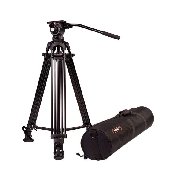 E-Image EG03A3 Tripod szett Flat Base Fluid fejjel
